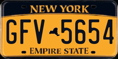 NY license plate GFV5654