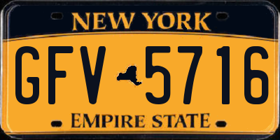 NY license plate GFV5716