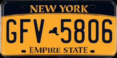 NY license plate GFV5806