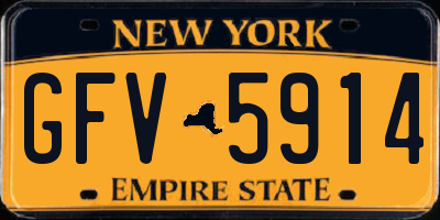NY license plate GFV5914