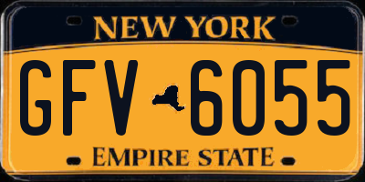 NY license plate GFV6055