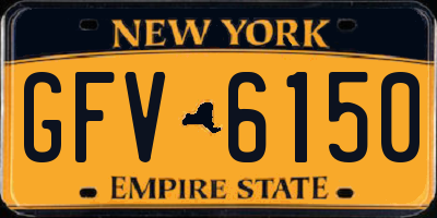 NY license plate GFV6150