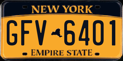 NY license plate GFV6401