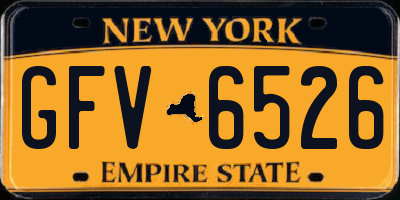 NY license plate GFV6526