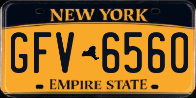 NY license plate GFV6560