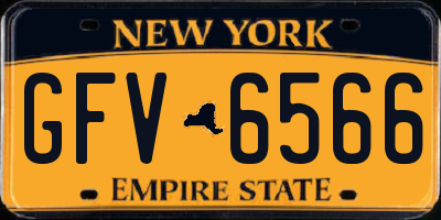 NY license plate GFV6566