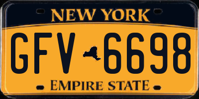NY license plate GFV6698