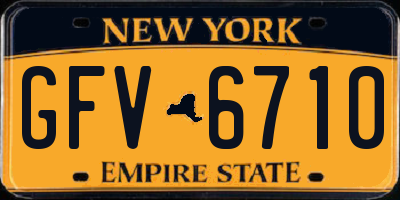 NY license plate GFV6710