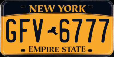 NY license plate GFV6777
