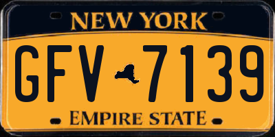 NY license plate GFV7139