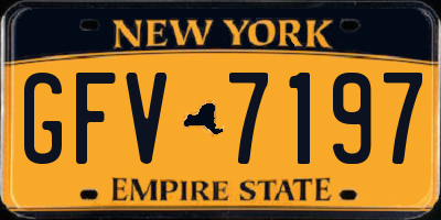 NY license plate GFV7197