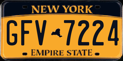 NY license plate GFV7224