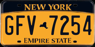 NY license plate GFV7254