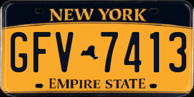 NY license plate GFV7413