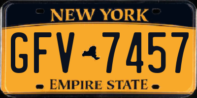 NY license plate GFV7457