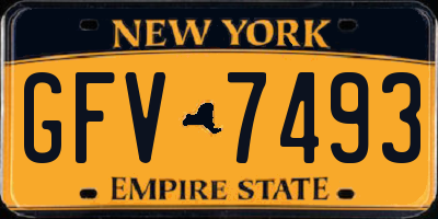 NY license plate GFV7493