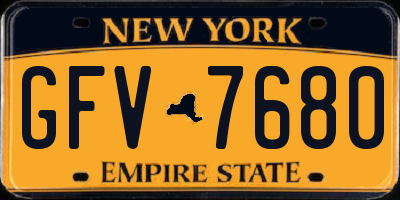 NY license plate GFV7680