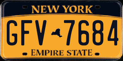 NY license plate GFV7684