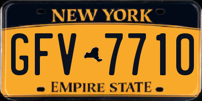 NY license plate GFV7710
