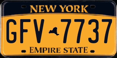 NY license plate GFV7737