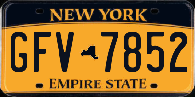 NY license plate GFV7852
