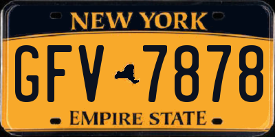NY license plate GFV7878
