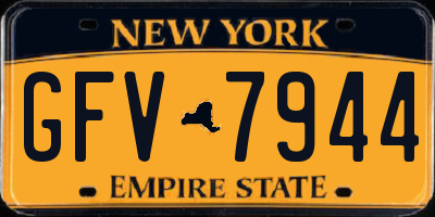 NY license plate GFV7944