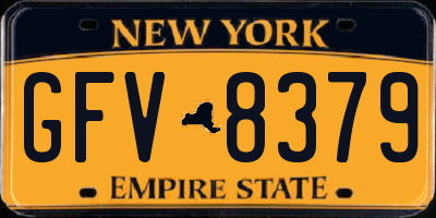 NY license plate GFV8379