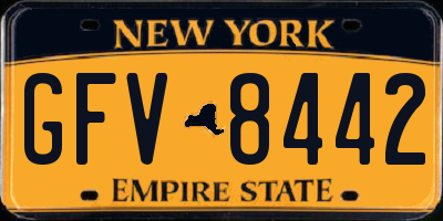NY license plate GFV8442