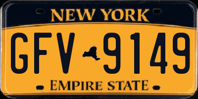 NY license plate GFV9149
