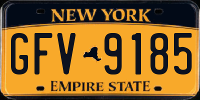 NY license plate GFV9185