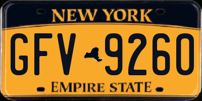 NY license plate GFV9260