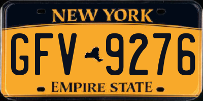 NY license plate GFV9276