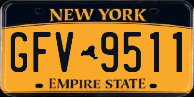 NY license plate GFV9511