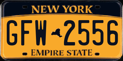 NY license plate GFW2556