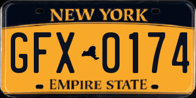 NY license plate GFX0174