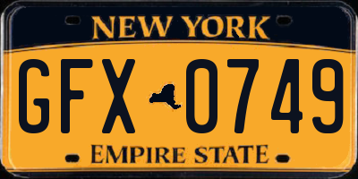 NY license plate GFX0749