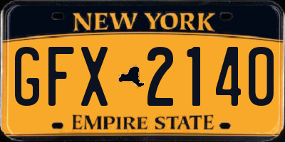 NY license plate GFX2140