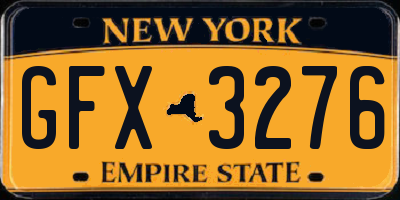 NY license plate GFX3276