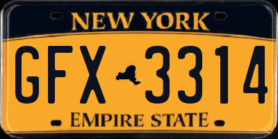 NY license plate GFX3314