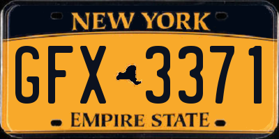 NY license plate GFX3371