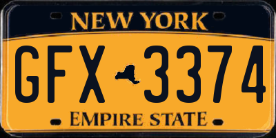 NY license plate GFX3374