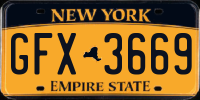 NY license plate GFX3669