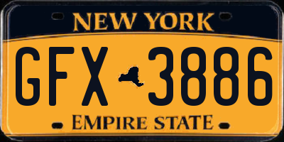NY license plate GFX3886