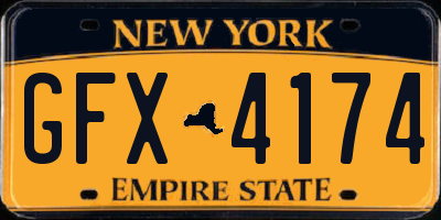 NY license plate GFX4174