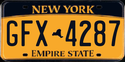 NY license plate GFX4287