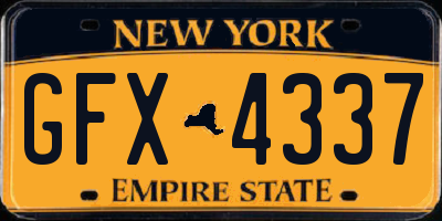 NY license plate GFX4337