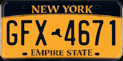 NY license plate GFX4671