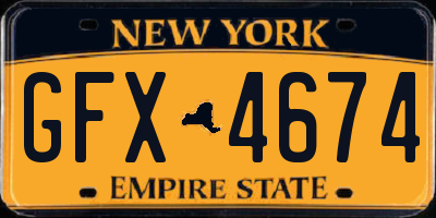 NY license plate GFX4674