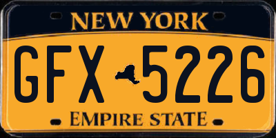 NY license plate GFX5226
